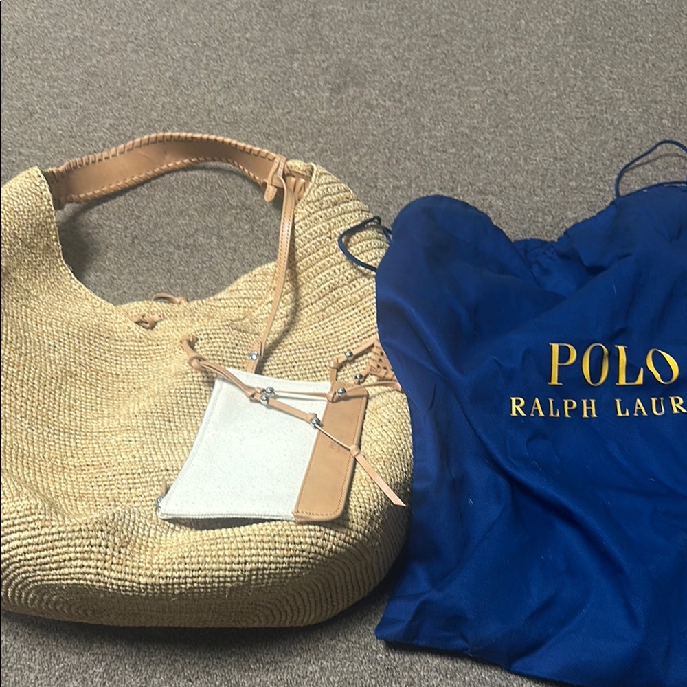 Ralph Lauren Tan Woven Women's Bag